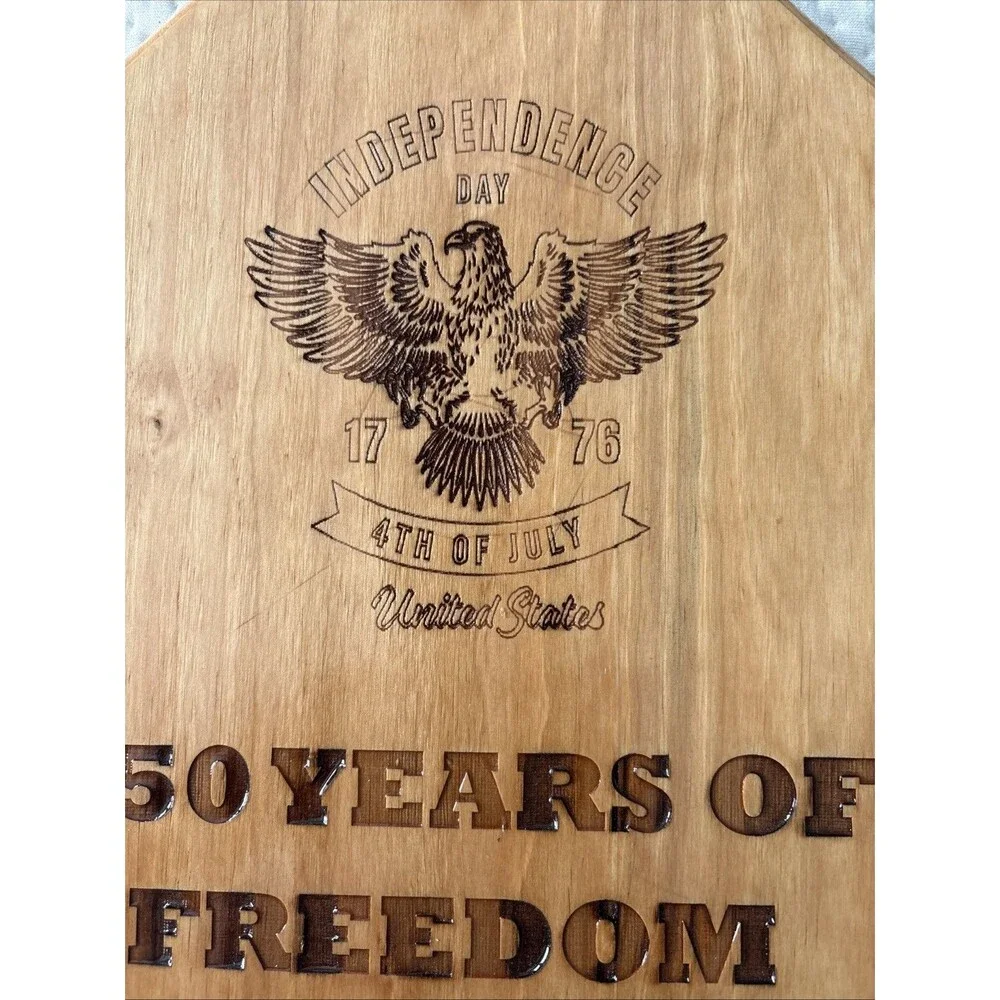 Handmade Wooden Decor 250 Years Independence Let Freedom Ring 10.5x14.5 in - Picture 3 of 6